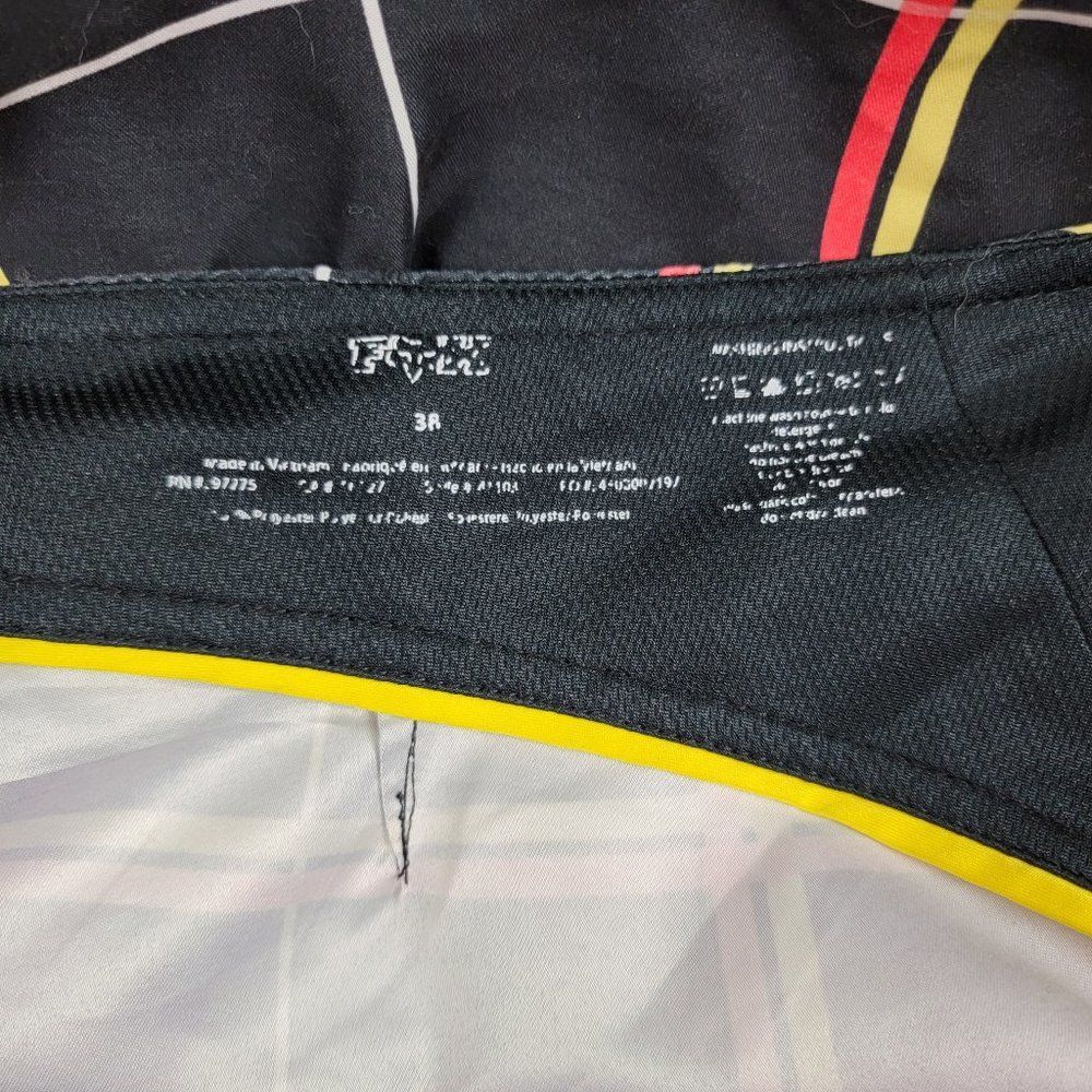 Fox Racing Shorts Mens 38 Black Yellow Swim Trunks Board Surf Drawstring Pocket - Picture 7 of 7